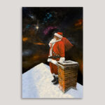 Original Painting - Santa on the Roof