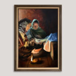 Washing the Savior's Feet original framed painting