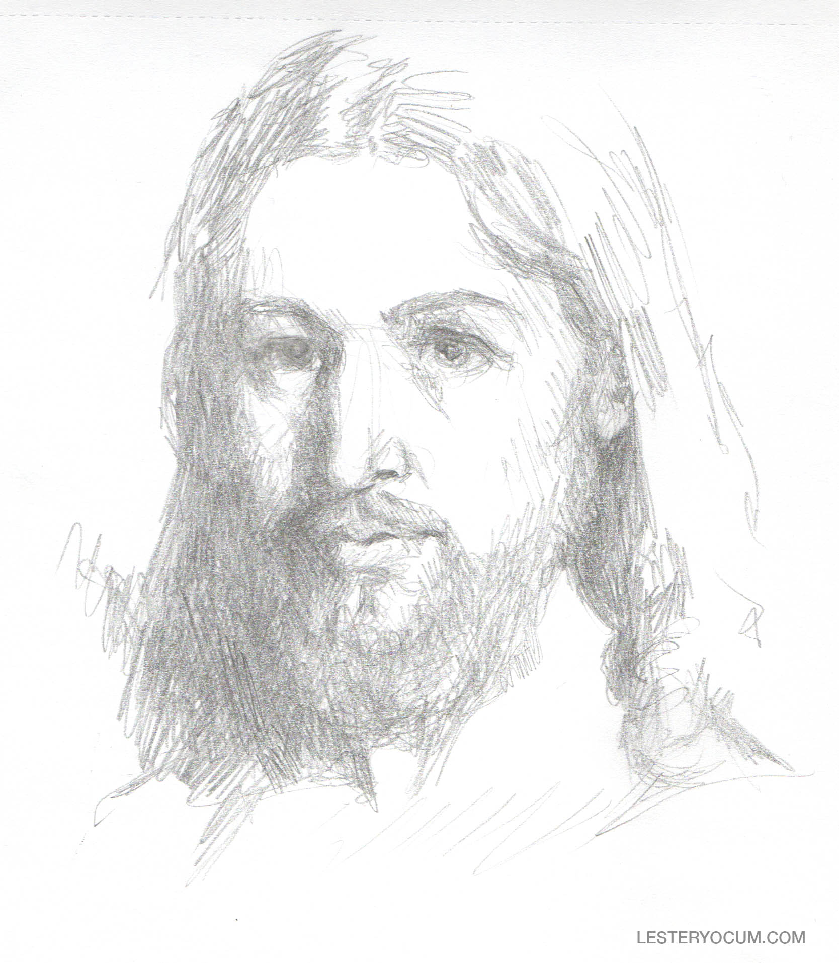Jesus Christ pencil sketch